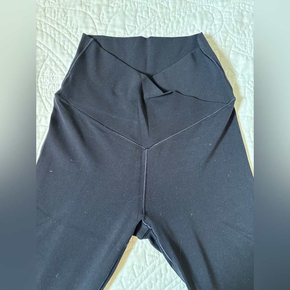aerie Black Boot Cut Flare High-Waist Pants